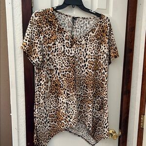 Wild Elegance Leopard Print Blouse